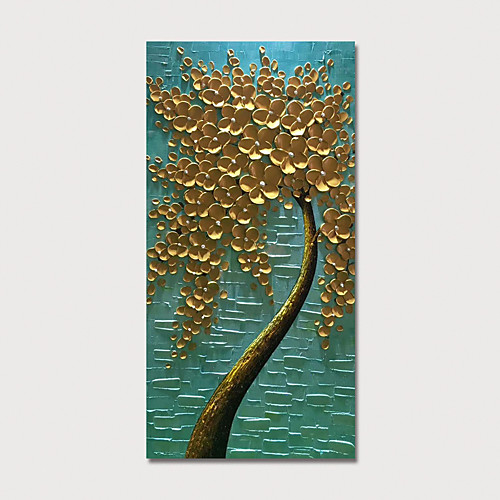 

Hand Painted Canvas Oilpainting Abstract Tree by Knife Home Decoration with Frame Painting Ready to Hang