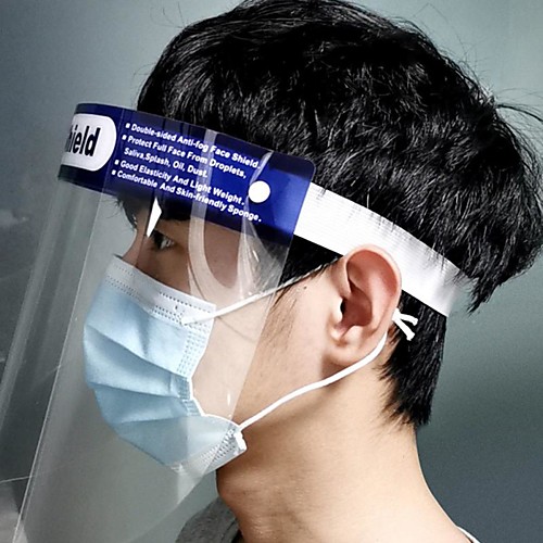 

Protective Mask Pollution Protective Hat Adjustable Full Clear Face Anti-Fog Anti-Droplets Protection