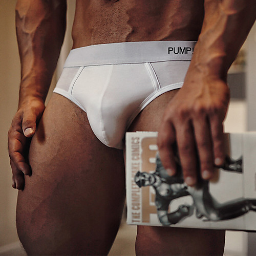

Men's Basic Briefs Underwear - EU / US Size Mid Waist White Black M L XL