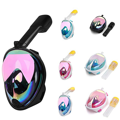 

Diving Mask Full Face Mask Waterproof Single Window - Diving Silicone - For Adults Pink Green Blue Black