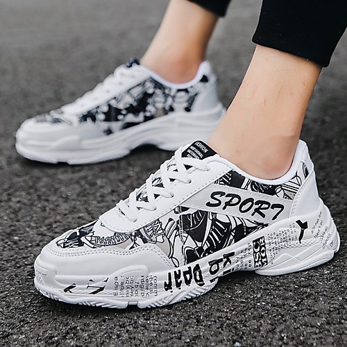 

Men's Canvas Summer Athletic Shoes Running Shoes Non-slipping Red / White / Black