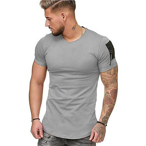 

Men's Daily Sports T-shirt - Solid Colored Army Green