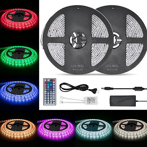 

10m Flexible LED Light Strips 300 LEDs SMD5050 Multi Color Decorative / TV Background 12 V