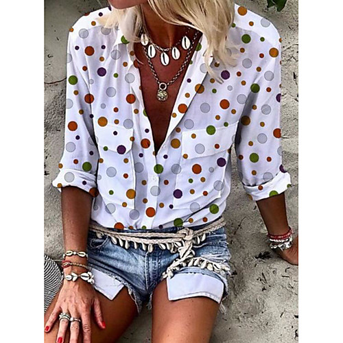 

Women's Daily Shirt - Polka Dot Blushing Pink