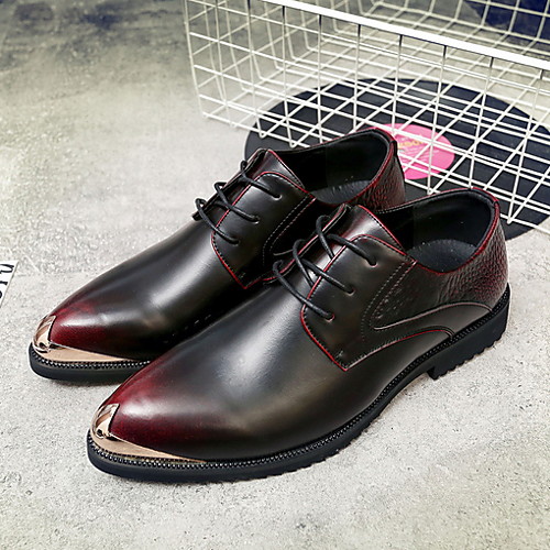 

Men's PU Spring & Summer Business Oxfords Red / Black