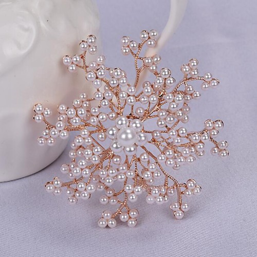 

Women's Pearl Brooches Classic Flower Stylish Simple Classic Brooch Jewelry Gold