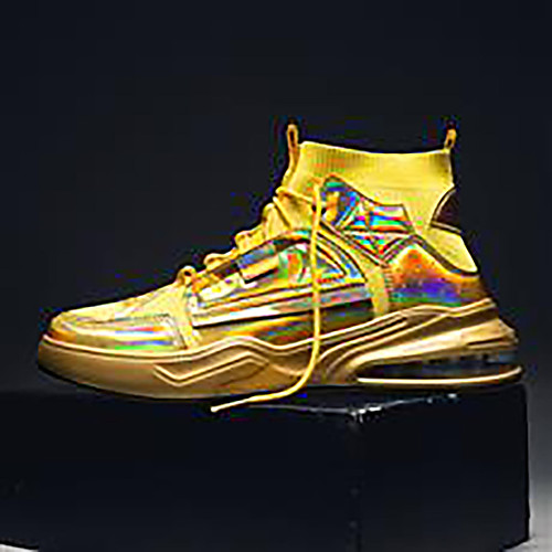 

Men's PU / Tissage Volant Spring & Summer Sporty Trainers / Athletic Shoes Running Shoes Non-slipping Gold / Black / Silver