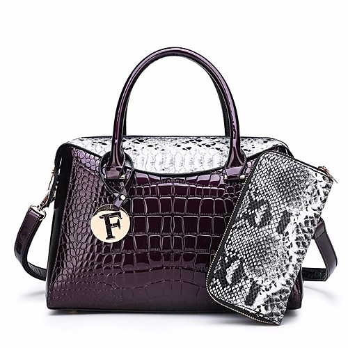 

Women's PU Top Handle Bag Solid Color Purple / Red / Brown