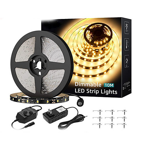 

20m Flexible LED Light Strips 1200 LEDs 2835 SMD Warm Yellow Decorative / TV Background 12 V