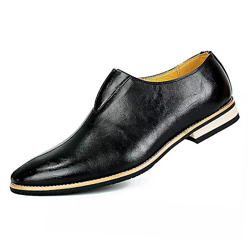 

Men's PU Spring & Summer Casual Loafers & Slip-Ons Non-slipping Black