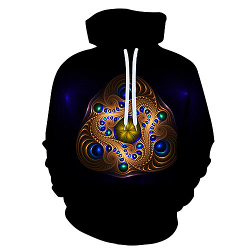 

Men's 3D Print / Casual Hoodie - 3D / Cartoon / Character Black US32 / UK32 / EU40