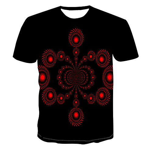 

Men's Club Weekend Street chic / Punk & Gothic T-shirt - Color Block / 3D / Abstract Print Black
