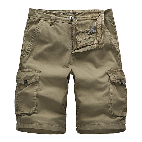 

Men's Hiking Shorts Hiking Cargo Shorts Outdoor Breathable Quick Dry Sweat-wicking Comfortable Shorts Bottoms Hunting Fishing Climbing Army Green Grey Khaki 30 32 34 36 38 Standard Fit