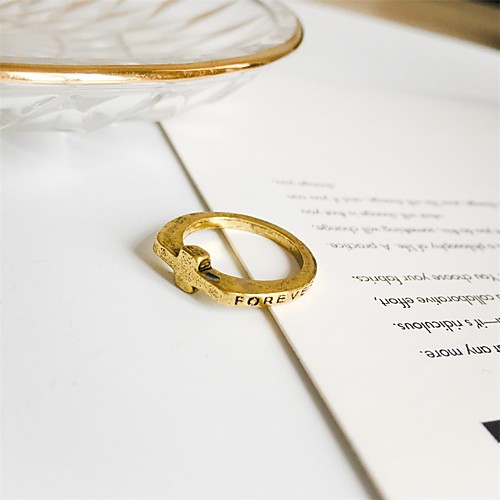 

Women's Ring 1pc Gold Alloy Elegant Holiday European Festival Jewelry