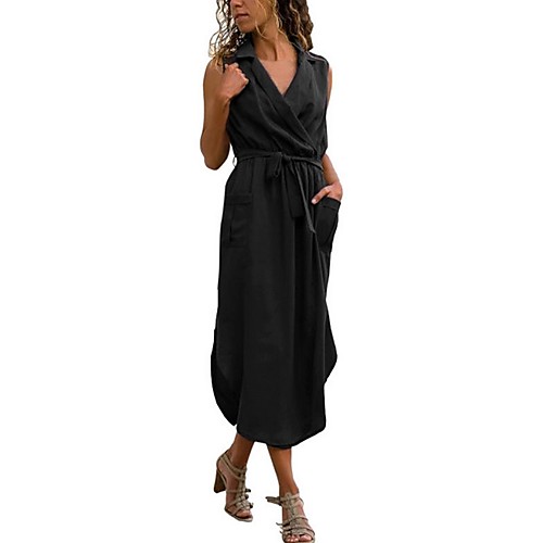 

Women's Black Dress Sheath Solid Color S M