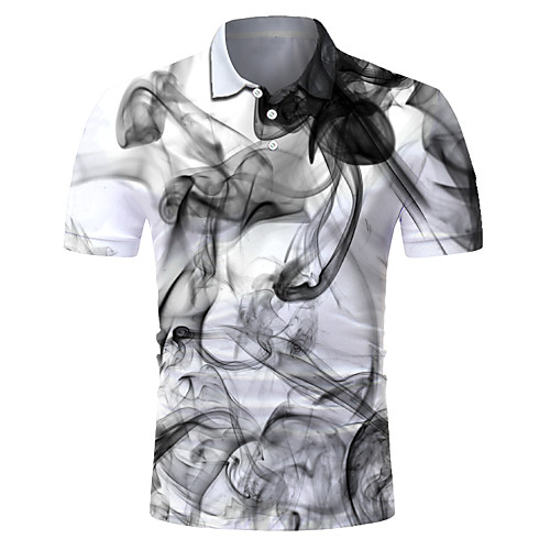 

Men's Club Weekend Rock / Exaggerated Polo - Color Block / 3D / Abstract Print White