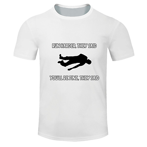 

Men's Running T-Shirt Workout Shirt Round Neck Running Active Training Jogging Breathable Moisture Wicking Soft Sportswear Plus Size Tee / T-shirt Top Short Sleeve Activewear Micro-elastic