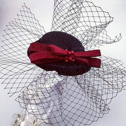 

Net Fascinators with Bow(s) 1 Piece Wedding / Tea Party Headpiece