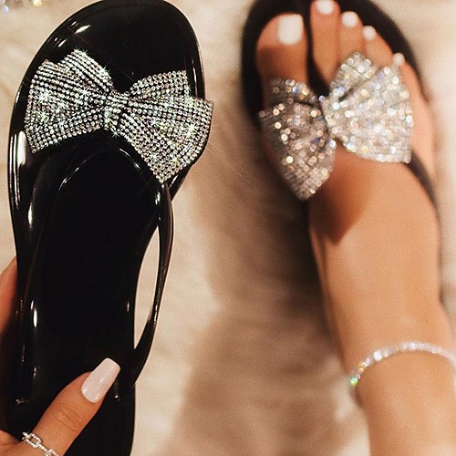 

Women's Sandals Flat Heel Open Toe PU Summer Clear / Pink / Black