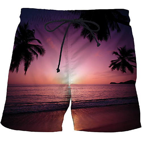

Men's Sporty / Exaggerated Sweatpants / Shorts Pants - 3D / Geometric Pattern / 3D Print Tropical Leaf, Print Rainbow US32 / UK32 / EU40 US34 / UK34 / EU42 US36 / UK36 / EU44