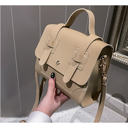 

Women's Zipper PU Crossbody Bag Solid Color Khaki / Brown / Black