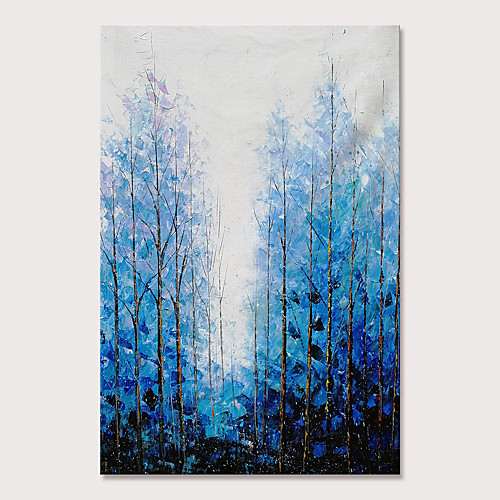 

Mintura Large Size Hand Painted Knife Trees Landscape Oil Paintings on Canvas Modern Abstract Pop Art Wall Pictures For Home Decoration No Framed