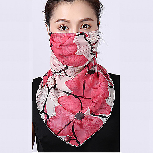 

Women's Bandana Balaclava Neck Gaiter Neck Tube UV Resistant Quick Dry Lightweight Materials Cycling Polyester for Men's Women's Adults / Pollution Protection / Floral Botanical Sunscreen / High Breat