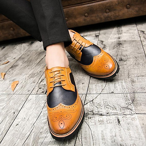 

Men's Cowhide Spring Oxfords Breathable Yellow / Brown