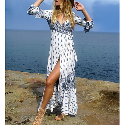 

Women's White Dress Elegant Sheath Geometric One-Size