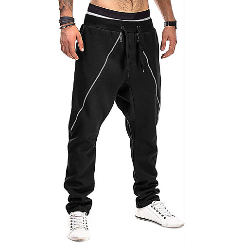

Men's Sporty Sweatpants Pants - Solid Colored Light gray Dark Gray Black US36 / UK36 / EU44 US38 / UK38 / EU46 US40 / UK40 / EU48