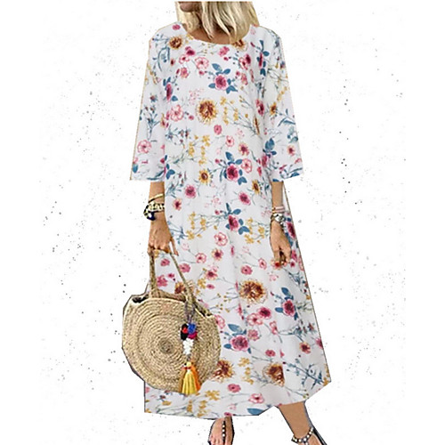 

Women's Yellow White Dress Shirt Print M L