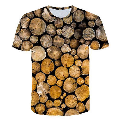

Women's Daily Sports Basic / Street chic T-shirt - 3D Print Brown