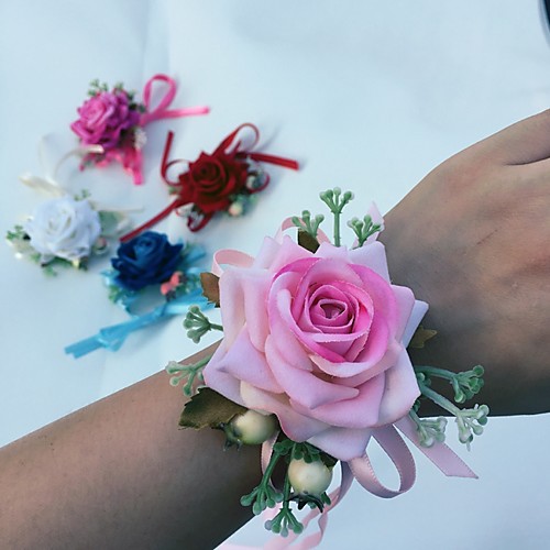 

Polyester Wrist Corsages with Flower 1 Piece Wedding Headpiece