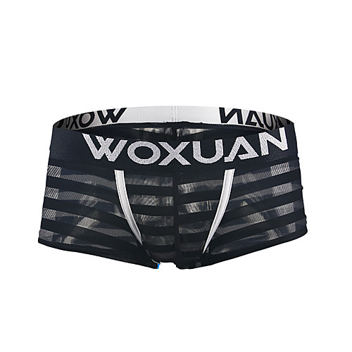 

Men's Sporty Blue White Black Boy Leg Bottoms Swimwear Swimsuit - Striped Color Block S M L Blue