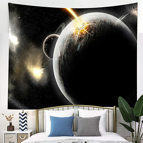 

Outer Space Planet Moon Earth Stars Wall Hanging Wall Tapestry Home Art Decor Wall Decor for Kids Babys Children Bedroom Rooms Ceiling Living Room Nursery School