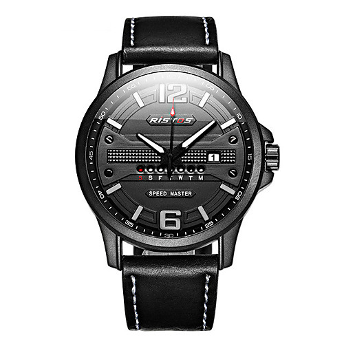 

Men's Dress Watch Quartz Formal Style Stylish Genuine Leather Black / Brown 30 m Water Resistant / Waterproof Calendar / date / day Casual Watch Analog Classic Outdoor - Brown Black Black / White