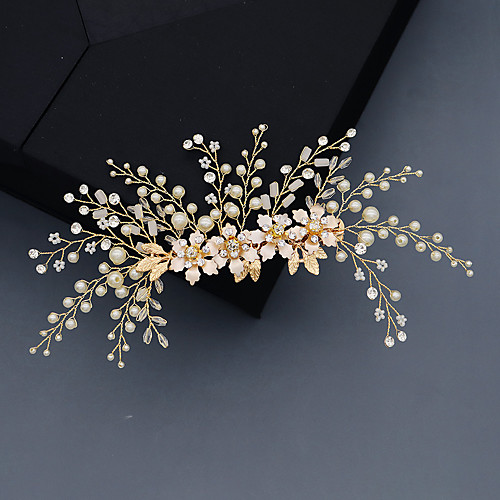 

Women's For Wedding Anniversary Gift Formal Crystal Imitation Pearl Rhinestone Golden 1pc