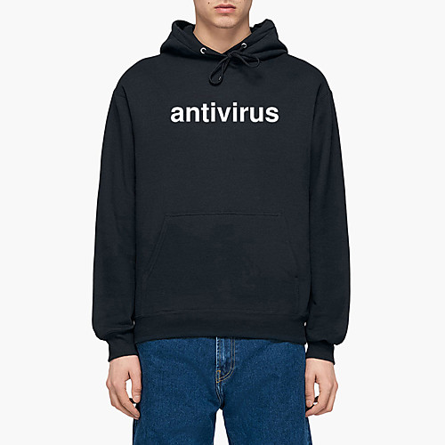 

Men's Casual / Basic Hoodie - Solid Colored / Letter Yellow US32 / UK32 / EU40