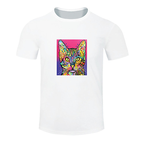

Men's Women's Running T-Shirt Workout Shirt Round Neck Running Active Training Jogging Breathable Quick Dry Moisture Wicking Sportswear Cat Plus Size Tee / T-shirt Top Short Sleeve Activewear