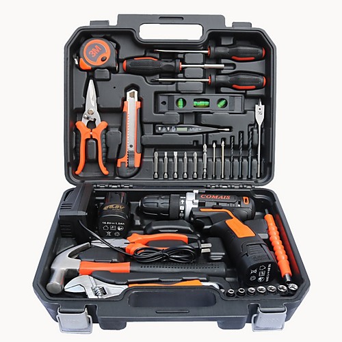 

35 pieces lithium battery rechargeable electric drill set combination tool electric screwdriver hardware tool