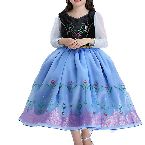 

Dance Costumes Dress Pattern / Print Paillette Girls' Performance Long Sleeve Polyester
