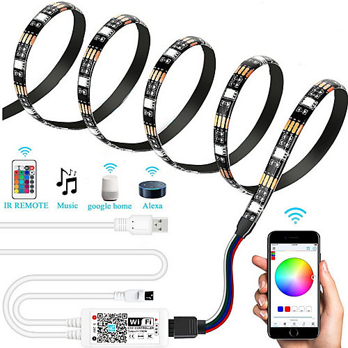 

2m Flexible LED Light Strips 120 LEDs SMD5050 Multi Color Decorative / TV Background 5 V