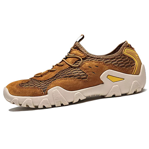 

Men's Mesh / PU Spring & Summer Sporty Trainers / Athletic Shoes Upstream Shoes Non-slipping Khaki / Brown / Black