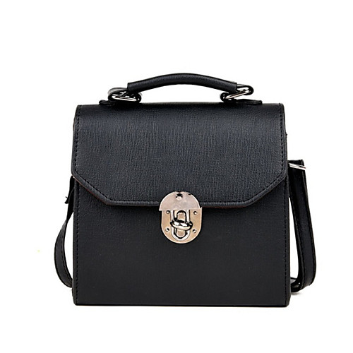 

Women's Polyester / PU Top Handle Bag Solid Color Wine / Black / Gray