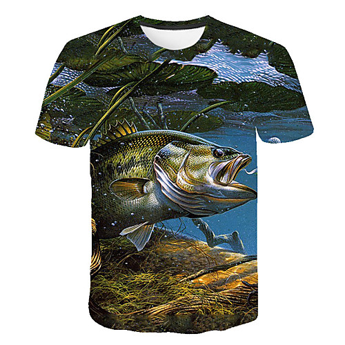 

Men's Daily Basic / Street chic T-shirt - Geometric / 3D Print Blue