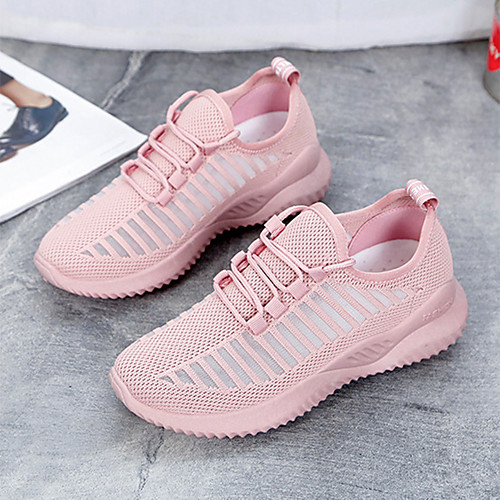 

Women's Trainers / Athletic Shoes Flat Heel Closed Toe Tissage Volant Spring & Fall / Spring & Summer White / Black / Light Pink