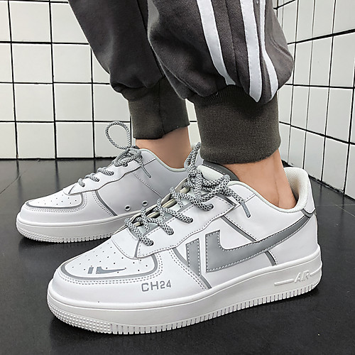 

Men's Leather / Mesh Spring & Summer / Fall & Winter Classic / British Sneakers Walking Shoes Breathable White / Black