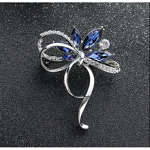 

Women's Cubic Zirconia Brooches Classic Dragonfly Stylish Simple Classic Brooch Jewelry Gold Silver For Party Gift Daily Work Festival