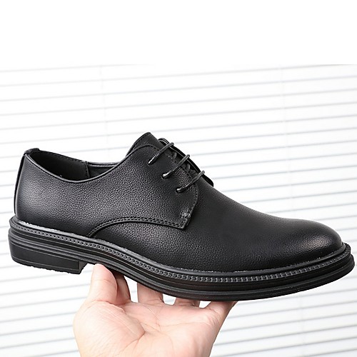 

Men's PU Spring & Summer British Oxfords Black and White / Black