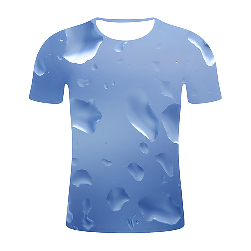 

Men's Daily Weekend Basic T-shirt - Color Block / 3D Blue